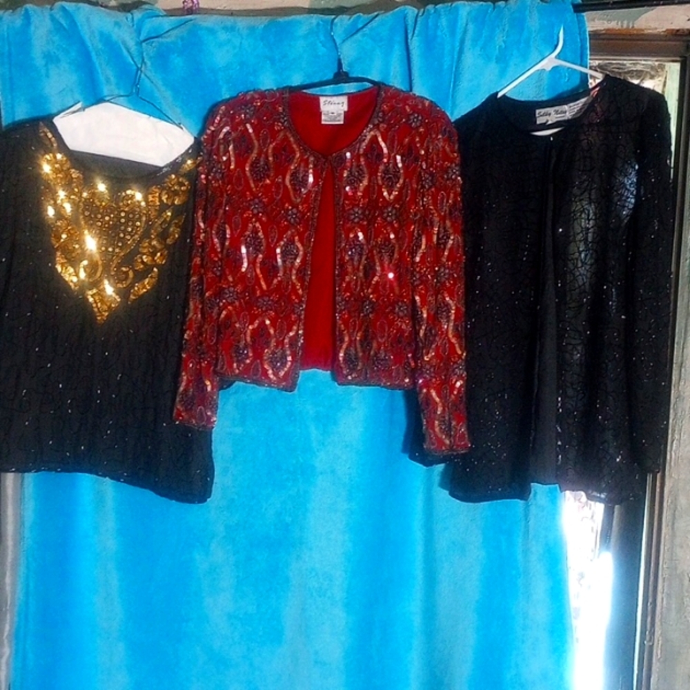 This is a lot of beaded and sequin blazer jackets